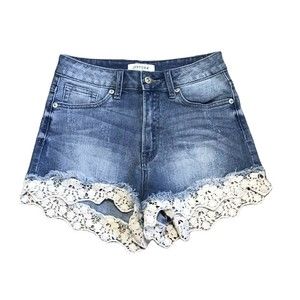 JustUSA Cute Denim Jean Shorts ~ Sz XS ~ Blue ~ Short ~ Slightly Distressed